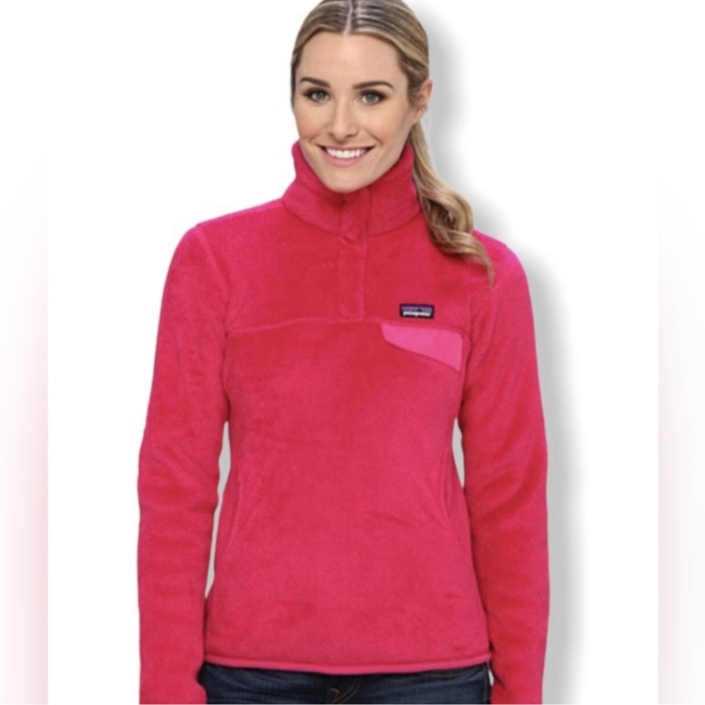 PATAGONIA women's Re-tool snap-T fleece pullover size S - Pink